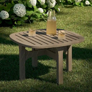 Saratoga Square Outdoor Patio Teak Wood Side Table