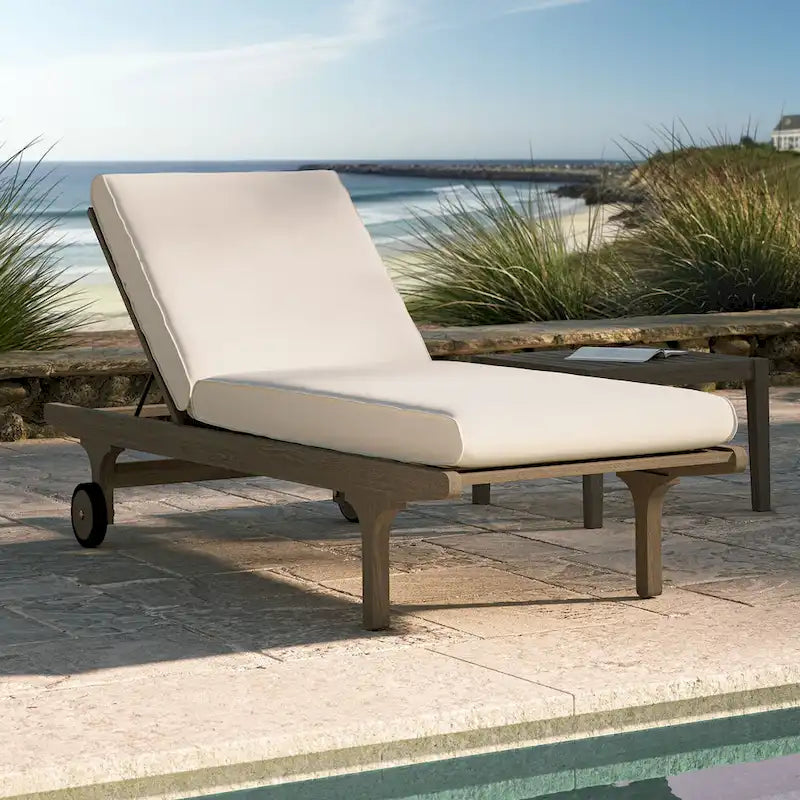 Saratoga Outdoor Patio Teak Chaise Lounge Chair