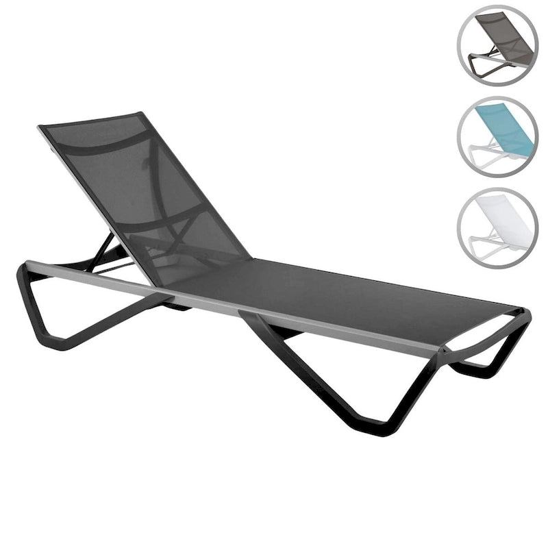 Furnish Theory Seabreeze Deck Patio Sunlounger Sun Lounger Lounge Chair Sling Chaise Lounger (Various Frame & Mesh Colors)