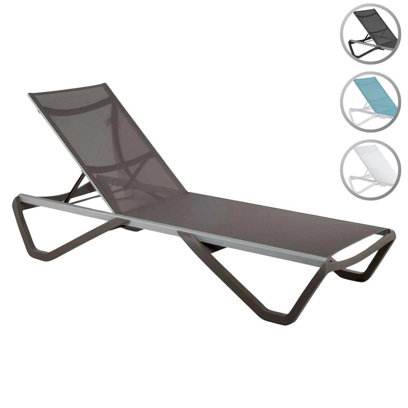 Furnish Theory Seabreeze Deck Patio Sunlounger Sun Lounger Lounge Chair Sling Chaise Lounger (Various Frame & Mesh Colors)