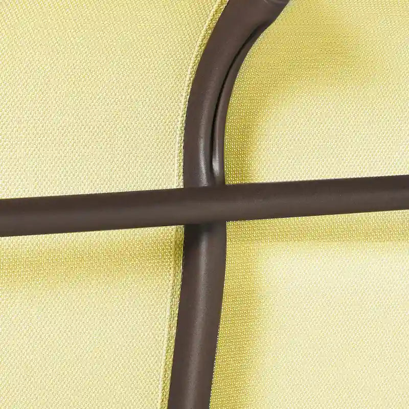 Outsunny 2-Person Outdoor Glider Bench with Powder Coated Steel Frame2 Seats Porch Rocking Glider for Backyard, Lawn, Garden