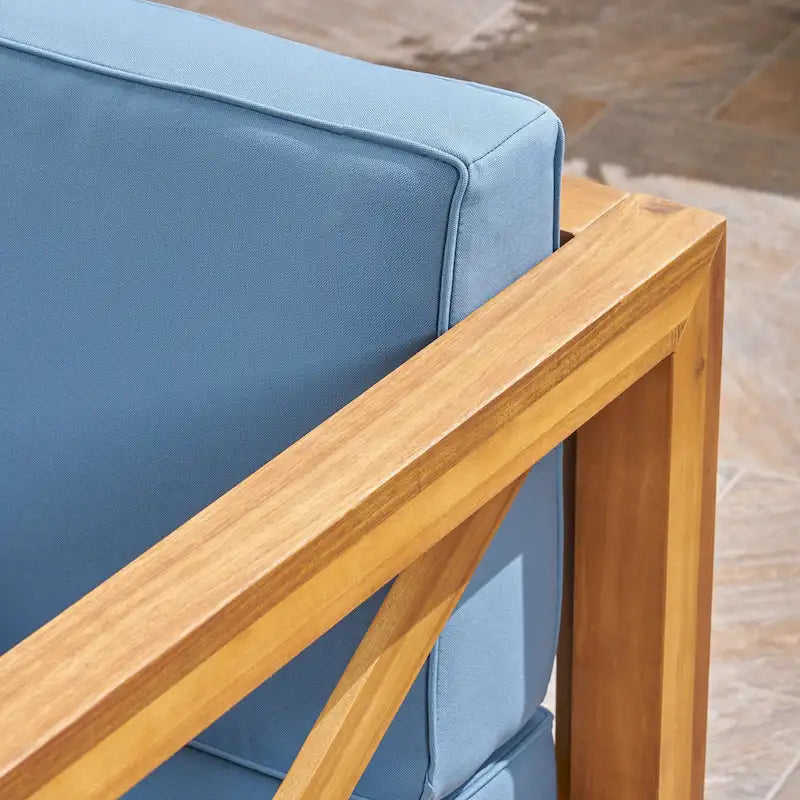 Brava 7-Seater Wood Sectional Sofa Set by Christopher Knight Home