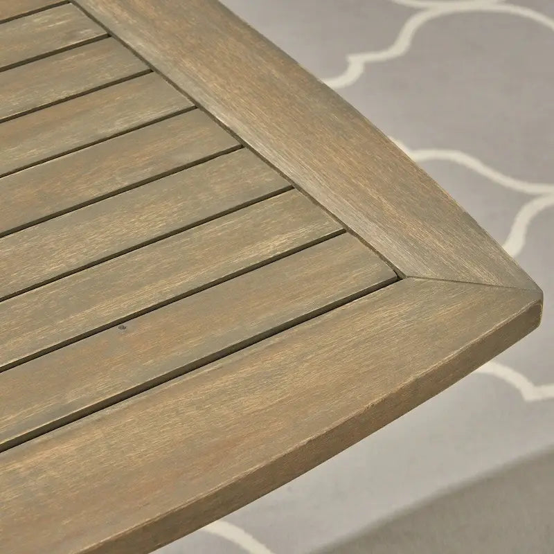 Stamford Outdoor Square Dining Table with X Base by Chirstopher Knight Home