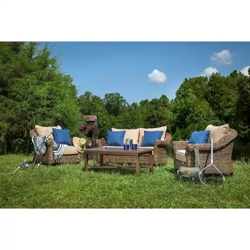 Cayman Sunbrella Ottoman, Heritage Brown