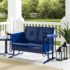 Crosley Bates Outdoor Metal Loveseat Glider - 28x48.75x32.5