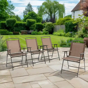 VredHom Outdoor 4-Piece Patio Dining Folding Chairs