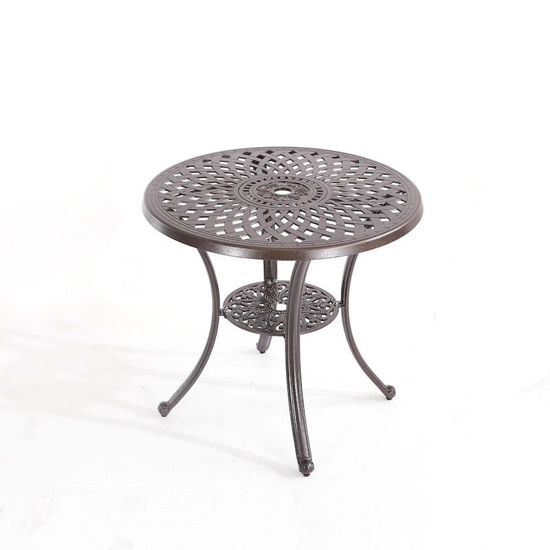 Upland Elizabeth Cast Aluminum Garden Furniture Chairs 3 Pcs Set -Bronze