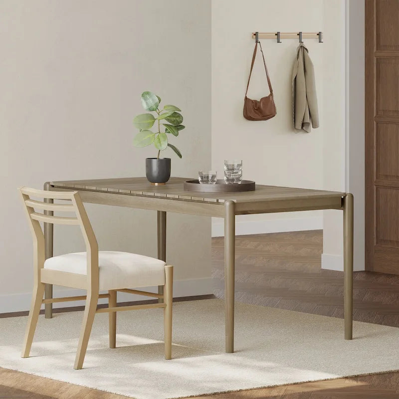 Modern Dining Table Kitchen Table with Solid Wood Leg Oak Finish Dinner Table Dining Room Home Furniture