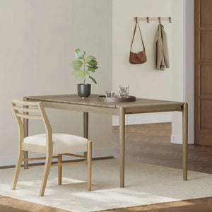Modern Dining Table Kitchen Table with Solid Wood Leg Oak Finish Dinner Table Dining Room Home Furniture