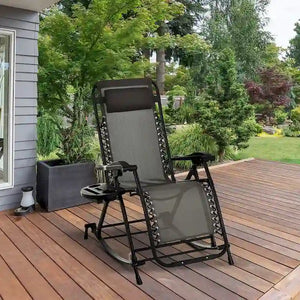 Outdoor Foldable Reclining Anti Gravity Lounge Rocker/Rocking Chairs