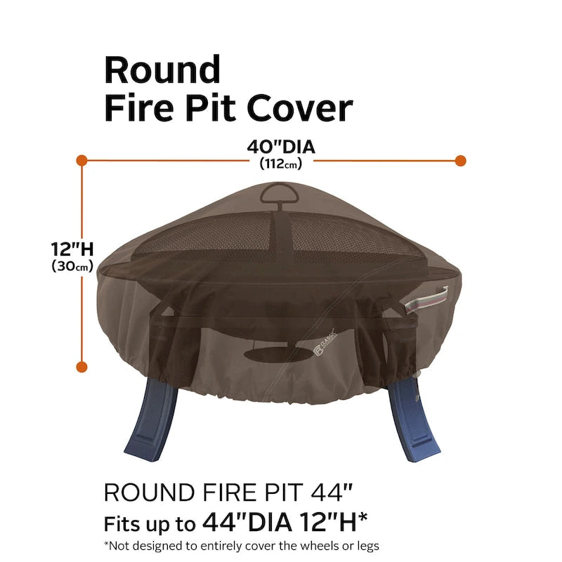 Classic Accessories Madrona Waterproof 44 Inch Round Fire Pit Cover